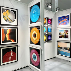 Vinyl Collection '1981 (Blue/Orange)'. Acclaimed contemporary photographers, Richard Heeps and Natasha Heidler have collaborated to make this beautifully mesmerising collection. A celebration of the vinyl record and analogue technology, which reflects the artists practice within photography.