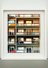 Load image into Gallery viewer, 49 Via Dezza, a multi coloured block of flats in Milan, photographed by Richard Heeps at Sunset. 