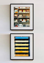 Load image into Gallery viewer, 49 Via Dezza, a multi coloured block of flats in Milan, photographed by Richard Heeps at Sunset. 