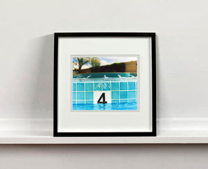 '4 Feet - El Morocco Pool' photographed in Las Vegas, Nevada is part of Richard Heeps' 'Dream in Colour' series. This enticing artwork will bring cool summer vibes to your home every day of the year. 