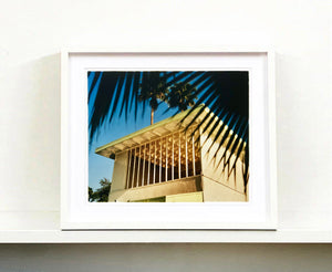 Part of Richard Heeps' 'Dream in Colour' Series, here he perfectly captures Palm Springs mid-century modern architecture, amongst iconic Californian palm trees.