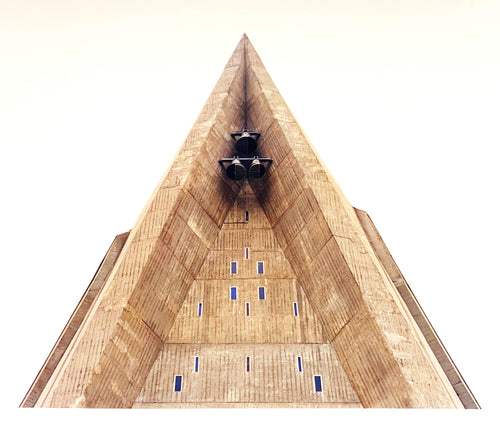 Bell Tower, Chiesa San Giovanni Bono, Milan, photographed by Richard Heeps as part of his series 'A Short History of Milan'. There is a reoccurring linear, structural theme throughout the series, capturing the Milanese use of materials in design such as glass, metal, wood and stone.