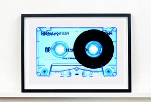 Tape Collection 'Chrome Blue'. The Heidler & Heeps collaborations are creative representations of Natasha Heidler and Richard Heeps’ personal past, and their personalities. Tapes are significant in both their lives and the work here is made from their own collections. Their unique process makes these artworks not inanimate objects, rather they have depth, texture, grit, and they even appear to move.