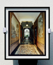 Load image into Gallery viewer, &#39;Foyer VI&#39; is an Art Deco entrance hall in Milan, featuring stained glass panelling and marble flooring. This piece is part of Richard Heeps&#39; series &#39;A Short History of Milan&#39; which began in November 2018 for a special project featuring at the Affordable Art Fair Milan 2019, and the series is ongoing. There is a reoccurring linear, structural theme throughout the series, capturing the Milanese use of materials in design such as glass, metal, wood and stone. 