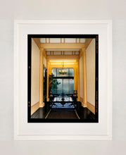 Load image into Gallery viewer, &#39;Foyer VIII&#39; shows an Art Deco entrance hall in Milan, featuring stained glass panelling and marble flooring. This piece is part of Richard Heeps&#39; series &#39;A Short History of Milan&#39;, which began in November 2018 for a special project featuring at the Affordable Art Fair Milan 2019, and the series is ongoing. There is a reoccurring linear, structural theme throughout the series, capturing the Milanese use of materials in design such as glass, metal, wood and stone. Richard