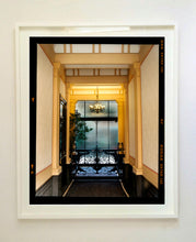 Load image into Gallery viewer, &#39;Foyer VIII&#39; shows an Art Deco entrance hall in Milan, featuring stained glass panelling and marble flooring. This piece is part of Richard Heeps&#39; series &#39;A Short History of Milan&#39;, which began in November 2018 for a special project featuring at the Affordable Art Fair Milan 2019, and the series is ongoing. There is a reoccurring linear, structural theme throughout the series, capturing the Milanese use of materials in design such as glass, metal, wood and stone. Richard