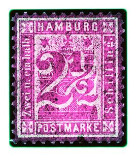 1864 Hamburg Two & a Half Shilling (Magenta), 2016