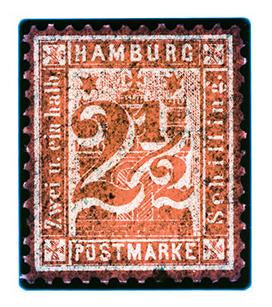 1864 Hamburg Two & a Half Shilling (Orange), 2016