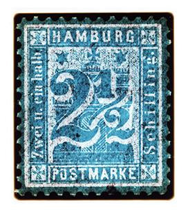 1864 Hamburg Two & a Half Shilling (Teal), 2016