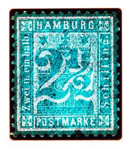 1864 Hamburg Two & a Half Shilling (Turquoise), 2016