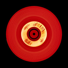 Load image into Gallery viewer, Photograph of a red vinyl record on a black background.  Photographers Heidler and Heeps