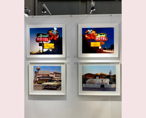 'The Silver State' was taken by Richard whilst at Viva Las Vegas 2001, where he was photographing for Classic American magazine. This photograph which shows a vintage car in front of a typical Las Vegas backdrop was chosen as the lead image for the magazine feature which focused on the iconic La Concha motel.