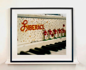 'Liberace's Piano I' was photographed in a private Las Vegas home. The studded gems and decorative typography make for an archetypal Las Vegas feel. This artwork is part of Richard Heeps' 'Dream in Colour' series. 