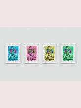 Load image into Gallery viewer, Singapore Stamp Collection &#39;30 Cents Singapore Orchid Pink&#39;. These historic postage stamps that make up the Heidler &amp; Heeps Stamp Collection, Singapore Series &#39;Postcards from Afar&#39; have been given a twenty-first century pop art lease of life. The fine detailed tapestry of the original small postage stamp has been brought to life, made unique by the franking stamp and Heidler &amp; Heeps specialist darkroom process.