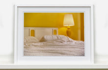 Load image into Gallery viewer, &#39;Room&#39; photographed by Richard Heeps at the mid-century Ballantines Move Colony in Palm Springs, California, shows a bright and bold yellow bedroom. This interior artwork is part of his &#39;Dream in Colour&#39; series. 