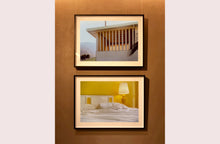 Load image into Gallery viewer, &#39;Room&#39; photographed by Richard Heeps at the mid-century Ballantines Move Colony in Palm Springs, California, shows a bright and bold yellow bedroom. This interior artwork is part of his &#39;Dream in Colour&#39; series. 