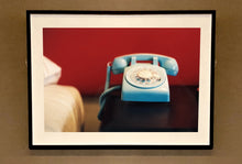 Load image into Gallery viewer, Part of Richard Heeps &#39;Dream in Colour&#39; Series, this cool Palm Springs interiors picture featuring a vintage telephone on a nightstand combines gorgeous colours and dreamy nostalgic mid-century vibes.