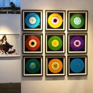 'Three Minutes Thirty (Flames)', by acclaimed contemporary photographers, Richard Heeps and Natasha Heidler. Their Vinyl Collection is a celebration of the vinyl record and analogue technology.