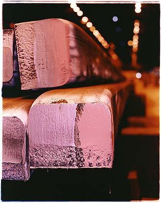 Painted Billet End, Bloom&Billet Mill, Scunthorpe 2007