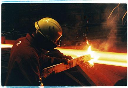 Corner profiling with wood, Bloom&Billet Mill, Scunthorpe 2007