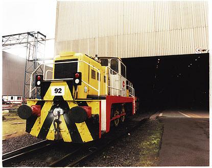 Locomotive 92 - Leaving Dispatch, Bloom&Billet Mill, Scunthorpe 2007