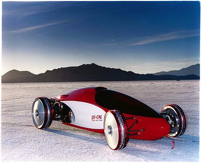 a Version of Alex Xydias belly tank lakester, Bonneville, Utah 2003