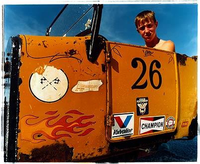 Otto in his Model T, Bonneville, Utah 2003